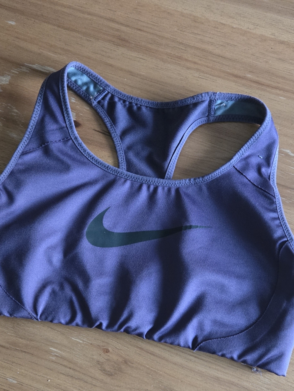 nike | size xs | | purple racerback sports bra swoosh logo activewear